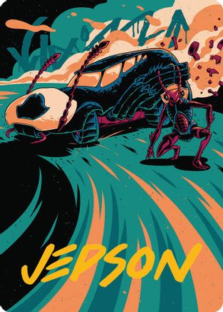 Carrion Cruiser Art Card (Gold-Stamped Signature) [Aetherdrift Art Series]-1