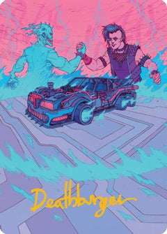 Demonic Junker Art Card (Gold-Stamped Signature) [Aetherdrift Art Series]-1