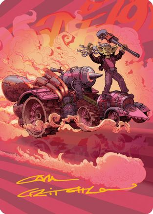 Burner Rocket Art Card (Gold-Stamped Signature) [Aetherdrift Art Series]-1