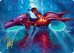 Chandra, Spark Hunter Art Card (Gold-Stamped Signature) [Aetherdrift Art Series]-1