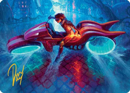 Chandra, Spark Hunter Art Card (Gold-Stamped Signature) [Aetherdrift Art Series]