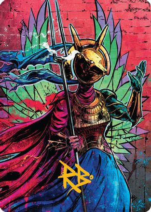 Hazoret, Godseeker Art Card (Gold-Stamped Signature) [Aetherdrift Art Series]-1