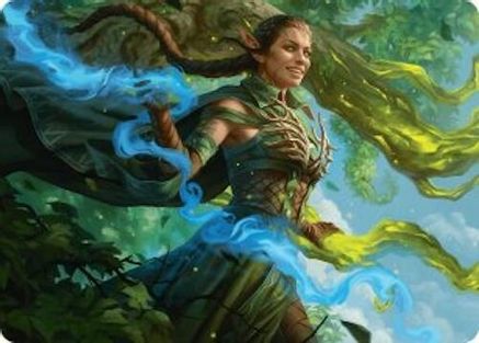 Nissa, Worldsoul Speaker Art Card [Aetherdrift Art Series]-1