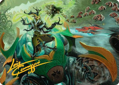 Aatchik, Emerald Radian Art Card (15/54) (Gold-Stamped Signature) [Aetherdrift Art Series]-1