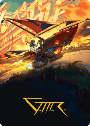 Boosted Sloop Art Card (Gold-Stamped Signature) [Aetherdrift Art Series]-1