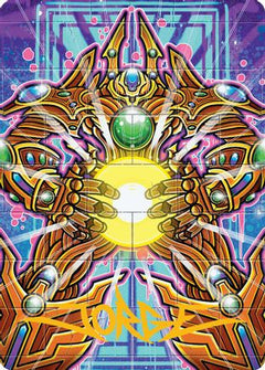 Brightglass Gearhulk Art Card (Gold-Stamped Signature) [Aetherdrift Art Series]-1