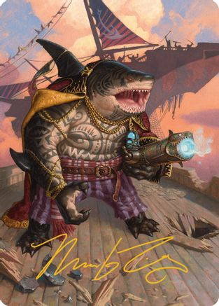 Captain Howler, Sea Scourge Art Card (4/54) (Gold-Stamped Signature) [Aetherdrift Art Series]-1