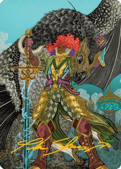 Caradora, Heart of Alacria Art Card (3/54) (Gold-Stamped Signature) [Aetherdrift Art Series]-1