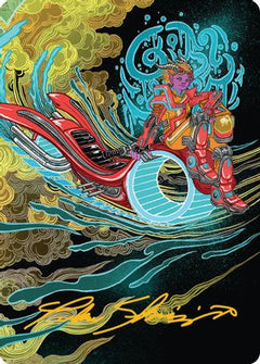 Cloudspire Skycycle Art Card (Gold-Stamped Signature) [Aetherdrift Art Series]-1