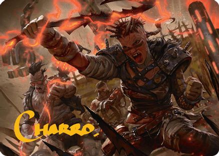 Far Fortune, End Boss Art Card (11/54) (Gold-Stamped Signature) [Aetherdrift Art Series]-1