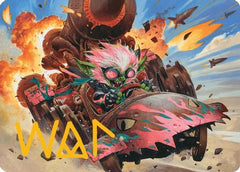 Redshift, Rocketeer Chief Art Card (Gold-Stamped Signature) [Aetherdrift Art Series]-1