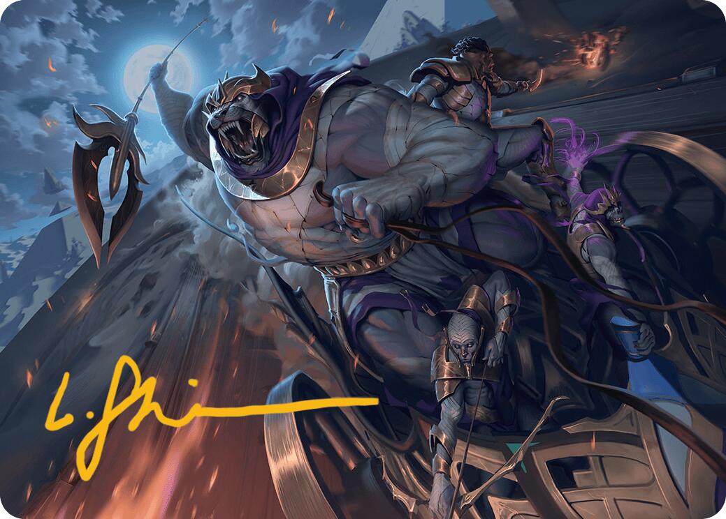 Zahur, Glory's Past Art Card (Gold-Stamped Signature) [Aetherdrift Art Series]-1