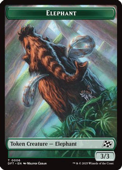 Elephant // Zombie (0003) Double-Sided Token [Aetherdrift Tokens]-4