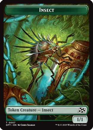Insect // Elephant Double-Sided Token [Aetherdrift Tokens]-3