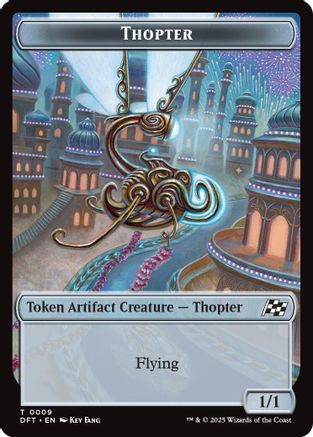 Thopter (0009) // Treasure Double-Sided Token [Aetherdrift Tokens]-3