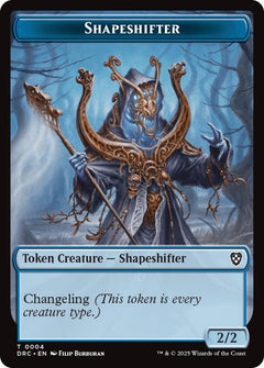 Shapeshifter // Zombie (0003) Double-Sided Token [Aetherdrift Tokens]-1