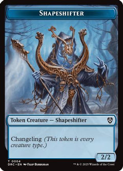 Shapeshifter // Zombie (0003) Double-Sided Token [Aetherdrift Tokens]-3