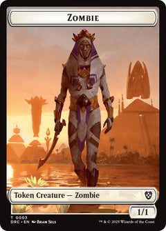 Shapeshifter // Zombie (0003) Double-Sided Token [Aetherdrift Tokens]-2