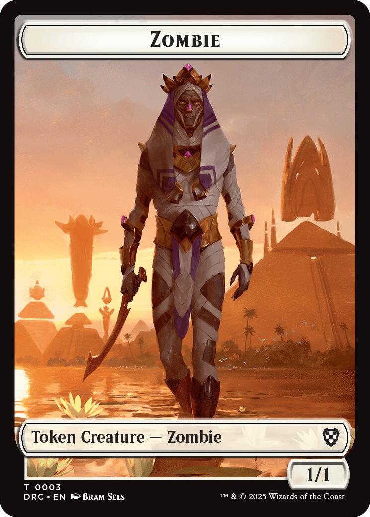 Shapeshifter // Zombie (0003) Double-Sided Token [Aetherdrift Tokens]-2