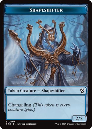 Shapeshifter // Zombie (0003) Double-Sided Token [Aetherdrift Tokens]-4