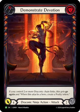 Demonstrate Devotion (Red) [GEM011] (GEM Pack 1)  Rainbow Foil-1