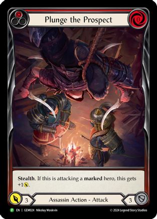 Plunge the Prospect (Red) [GEM024] (GEM Pack 1)  Rainbow Foil-1