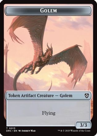 Golem (0013) // Nalaar Aetherjet Double-Sided Token [Aetherdrift Tokens]-3