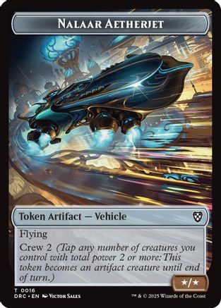 Nalaar Aetherjet // Treasure Double-Sided Token [Aetherdrift Tokens]-3