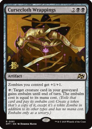 Cursecloth Wrappings [Aetherdrift Prerelease Promos]-1