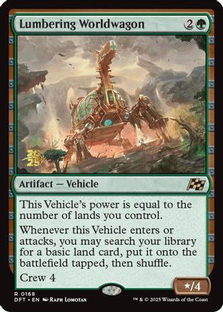 Lumbering Worldwagon [Aetherdrift Prerelease Promos]-1