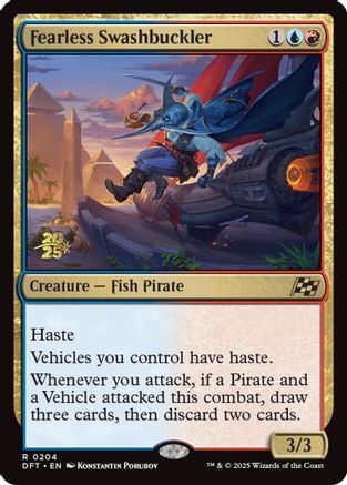 Fearless Swashbuckler [Aetherdrift Prerelease Promos]-1