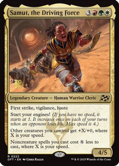 Samut, the Driving Force [Aetherdrift Prerelease Promos]-1