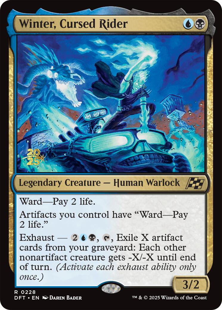 Winter, Cursed Rider [Aetherdrift Prerelease Promos]-1