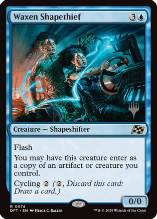 Waxen Shapethief (PPDFT-074) - Promo Pack: Aetherdrift Foil-1
