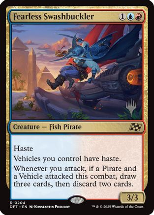 Fearless Swashbuckler (Promo Pack) [Aetherdrift Promos]-1