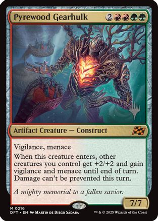 Pyrewood Gearhulk (Promo Pack) [Aetherdrift Promos]-1