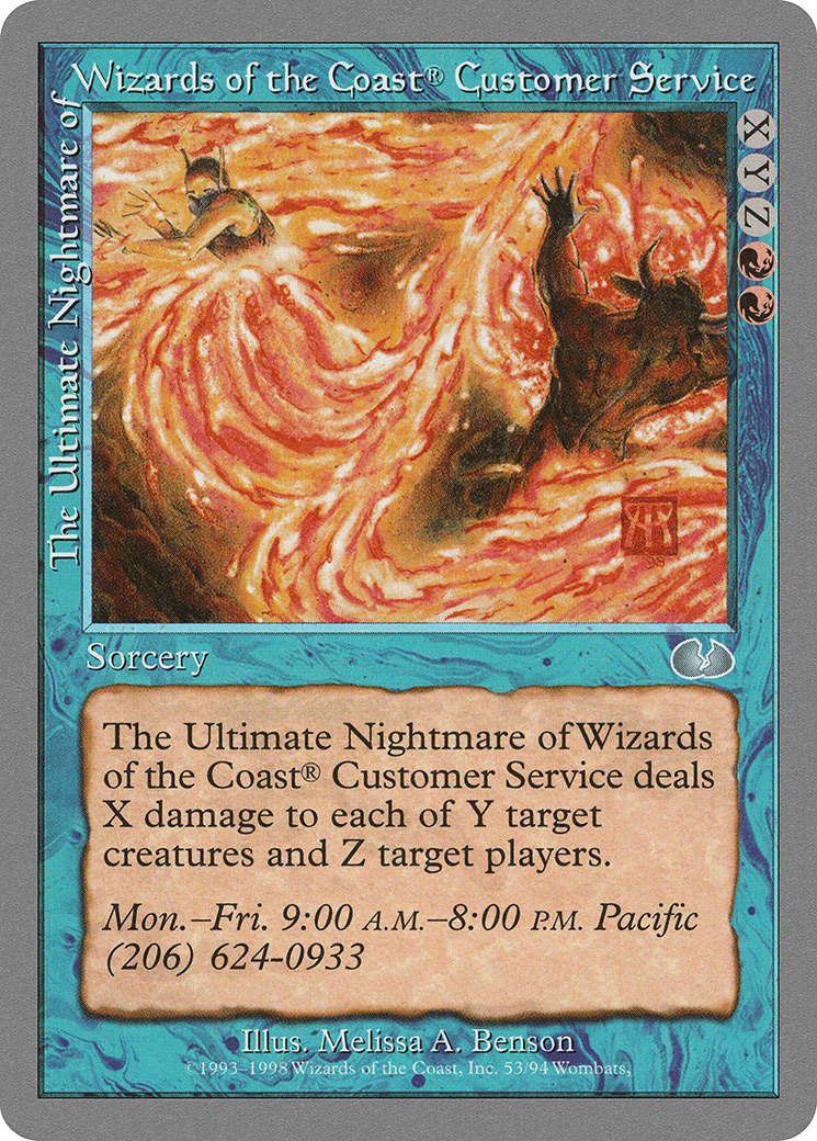 The Ultimate Nightmare of Wizards of the Coast® Customer Service [Unglued]-1