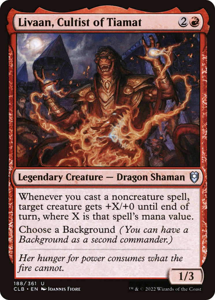 Livaan, Cultist of Tiamat [Commander Legends: Battle for Baldur's Gate]-1