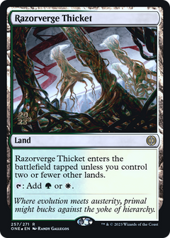 Razorverge Thicket [Phyrexia: All Will Be One Prerelease Promos]-1