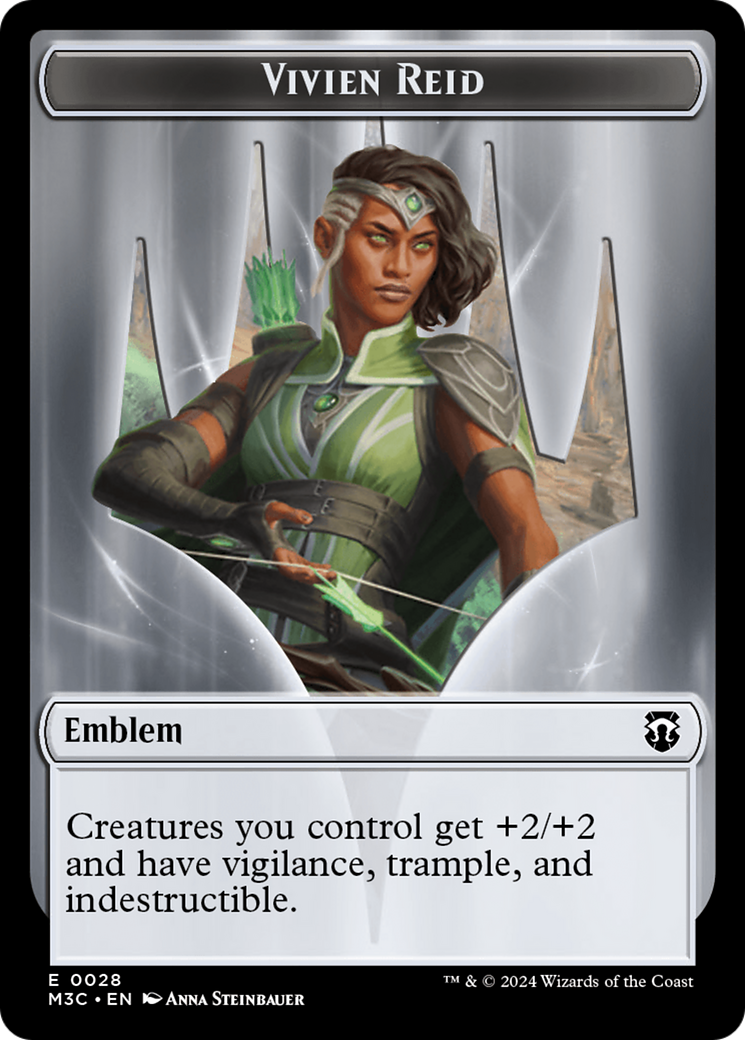 Vivien Reid Emblem (TM3C-028) - Modern Horizons 3 Commander Tokens Foil-1