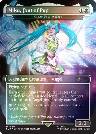 Miku, Font of Pop - Giada, Font of Hope (Rainbow Foil - Japanese) [Secret Lair Drop Series]-1