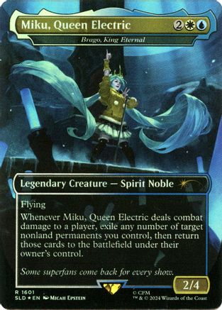 Miku, Queen Electric - Brago, King Eternal (Rainbow Foil) [Secret Lair Drop Series]-1