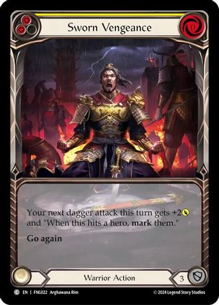 Sworn Vengeance (Yellow) (Extended Art) [FNG022] (The Hunted Fang Blitz Deck)