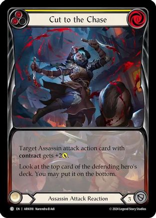 Cut to the Chase (Yellow) (Extended Art) [ARK018] (The Hunted Arakni Blitz Deck)-1