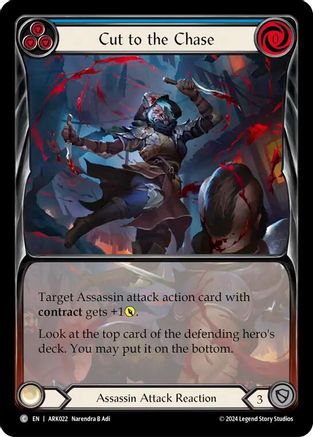 Cut to the Chase (Blue) (Extended Art) [ARK022] (The Hunted Arakni Blitz Deck)-1
