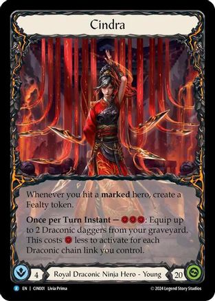 Cindra [CIN001] (The Hunted Cindra Blitz Deck)  Rainbow Foil-1
