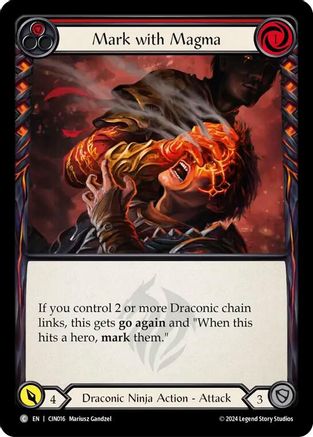 Mark with Magma (Red) [CIN016] (The Hunted Cindra Blitz Deck)-1