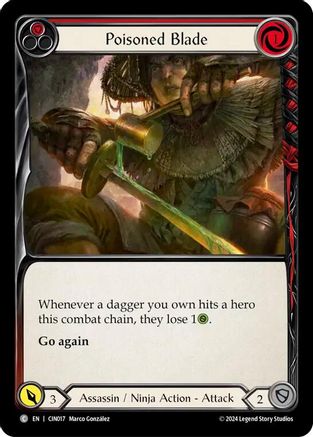 Poisoned Blade (Red) [CIN017] (The Hunted Cindra Blitz Deck)-1