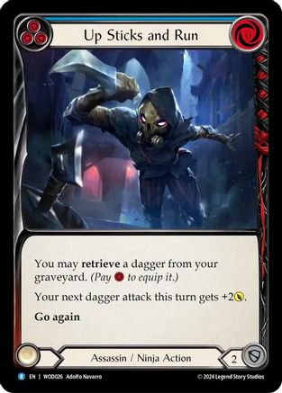 Up Sticks and Run (Blue) [WOD026] (The Hunted Arakni, Web of Deceit Blitz Deck)-1