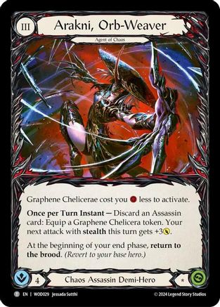Arakni, Orb-Weaver [WOD029//WOD030] (The Hunted Arakni, Web of Deceit Blitz Deck)-1